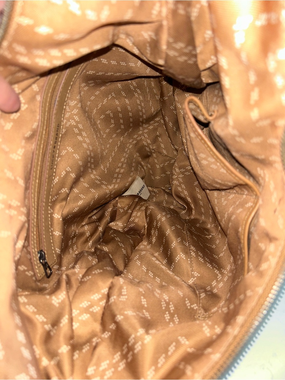 RARE Vintage Lucky Brand Patchwork Hobo Shoulder OR Crossbody Leather & Suede - Picture 8 of 16